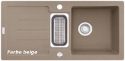 Franke Strata STG 651-86 Fragranit DuraKleen Plus, Siebkorb Excenter, Farbe Beige, 114.0338.332