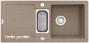 Franke Strata STG 651-86 Fragranit DuraKleen Plus, Siebkorb Stopfen, Farbe Graphit, 114.0338.200