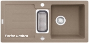 Franke Strata STG 651-86 Fragranit DuraKleen Plus, Siebkorb Stopfen, Farbe Umbra, 114.0338.323