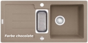 Franke Strata STG 651-86 Fragranit DuraKleen Plus, Siebkorb Stopfen, Farbe Chocolate, 114.0338.196