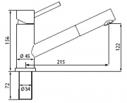 Franke TAROS Edelstahl Zugauslauf, Hochdruck, 115.0047.987