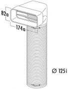 Naber COMPAIR MF-URX 125 Umlenkstck 90 mit Flexschlauch, 1000 mm, 4033007