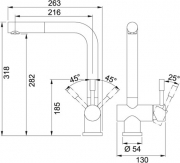 Franke Atlas Window Festauslauf, Hochdruck, 115.0331.245