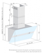 Silverline Capella 90 cm CPW 953 S Edelstahl-Schwarzglas