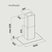 Falmec Vela NRS Inselhaube 100 cm, wei, mit 5 Jahren Garantie