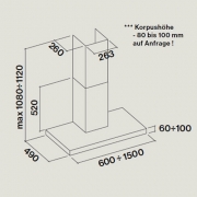 Falmec Plane Design Maanfertigung Edelstahl, mit 5 Jahren Garantie