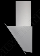 Silverline Riho RHW 853 W Wandhaube, 80 cm Edelstahl-Weissglas