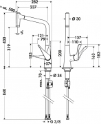 hansgrohe Metris 3, Hochdruck, edelstahlfinish, 5026096