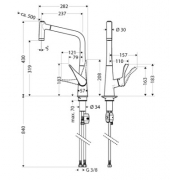hansgrohe Metris 3, Hochdruck, chrom, 5026095