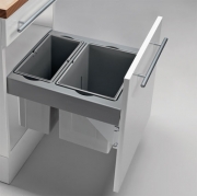 Naber Selectakit Pullboy Premium 45/2, Abfallsystem Frontauszug, alu grau/silber, 8011400