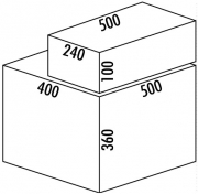 Naber Selectakit Cox Base 1T / 500-3 mit Base-Board, Abfallsystem Frontauszug, Vollauszug, 8012371