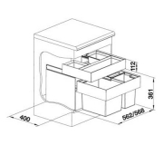 Blancoselect Orga XL 60/3 Abfalltrennsystem, 520782