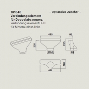 Falmec Piano Tischlfter, Doppelabsaugung, Abluft/Umluft, Edelstahl, Muldenlfter, mit 5 Jahren Garantie
