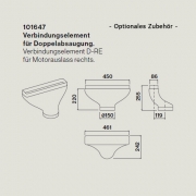 Falmec Piano Tischlfter, Doppelabsaugung, Abluft/Umluft, Edelstahl, Muldenlfter, mit 5 Jahren Garantie
