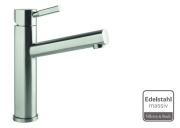 Villeroy & Boch Armatur Como Style Edelstahl massiv, Hochdruck Festauslauf, 925900LC