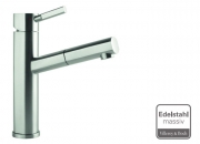 Villeroy & Boch Armatur Como Shower Style Edelstahl massiv, Hochdruck Schlauchbrause, 926000LC