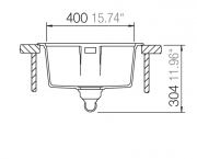 Schock Mono R-100 A Einbau/Auflage, Magma