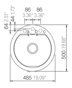 Schock Mono R-100 A Einbau/Auflage, Magnolia