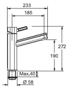 Franke GAIA Edelstahl Festauslauf, Hochdruck, 115.0043.635