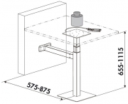 Naber Tablon Ergo Agent Mono, grau metallic, 3031063