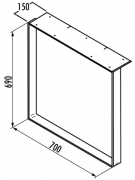 Naber Tablon Kufe fr Ansatztisch, chrom, 3033075