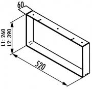 Naber Tablon Kufe fr Sideboard, chrom, 390 mm, 3033079