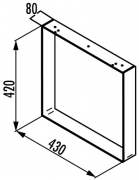 Naber Tablon Kufe fr Bank, chrom, 3033080