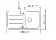 Schock Formhaus D-100 A Einbau/Auflage, Asphalt