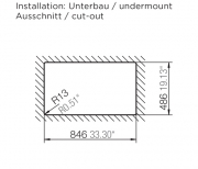 Schock Formhaus D-100 U Unterbau, Nero