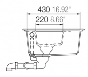 Schock Primus C-150 A Einbau/Auflage, INKL. RESTESCHALE, Croma