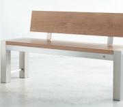 Naber Tablon Bankgestell mit Lehne BL20, edelstahlfarbig, 3032062