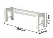 Naber Tablon Bankgestell B20, Aluminium, 3032056