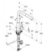 Kludi Line-S Auszugsauslauf Hochdruck Chrom, L80226