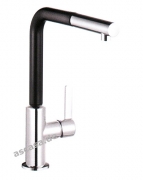 Kludi Line-S Auszugsauslauf Hochdruck schwarz/matt chrom, L80929