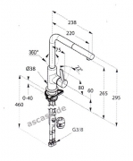Kludi Line-S Auszugsauslauf Hochdruck weiss/matt chrom, L80936