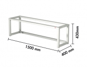 Wesco Tablon Bankgestell B110, Aluminium, 3032085