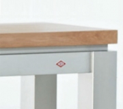 Wesco Tablon Bankgestell mit Lehne BL120, Aluminium, 3032111