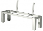 Wesco Tablon Bankgestell mit Lehne BL120, edelstahlfarbig, 3032112