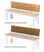 Wesco Tablon Bankgestell mit Lehne BL120, edelstahlfarbig, 3032112