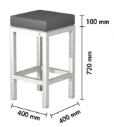 Wesco Tablon Barhockergestell BH120, Aluminium, 3032157