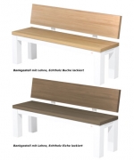 Wesco Tablon Bankgestell mit Lehne BL20, Aluminium, 3032061