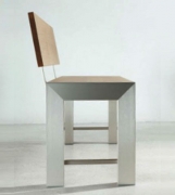 Wesco Tablon Bankgestell mit Lehne BL20, edelstahlfarbig, 3032062