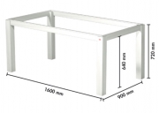 Wesco Tablon Tischgestell 1/T120, edelstahlfarbig, 3032131
