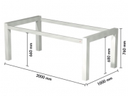 Wesco Tablon Tischgestell 2/T20, Aluminium, 3032123
