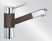 BLANCOZENOS-S Silgranit-Look, 2-farbig, Farbe alumetallic/chrom, 517820