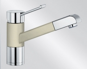 BLANCOZENOS-S Silgranit-Look, 2-farbig, Farbe alumetallic/chrom, 517820