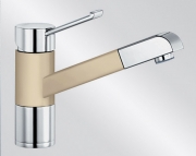 BLANCOZENOS-S Silgranit-Look, 2-farbig, Farbe alumetallic/chrom, 517820