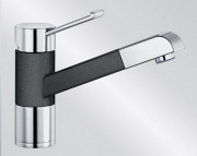 BLANCOZENOS-S Silgranit-Look, 2-farbig, Farbe silgranitweiss/chrom, 517822