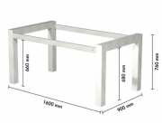 Wesco Tablon Tischgestell 1/T20, Aluminium, 3032121