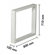 Naber Tablon Tischgestell TG75, edelstahlfarbig, 3032141